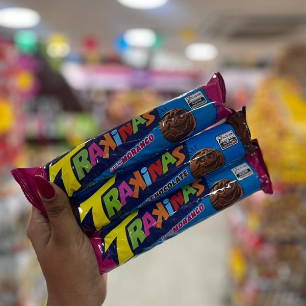 Pacotes de biscoito recheado de chocolate